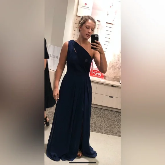 David's Bridal | Dresses | Dusty Blue Bridesmaids Dress Nwt | Poshmark